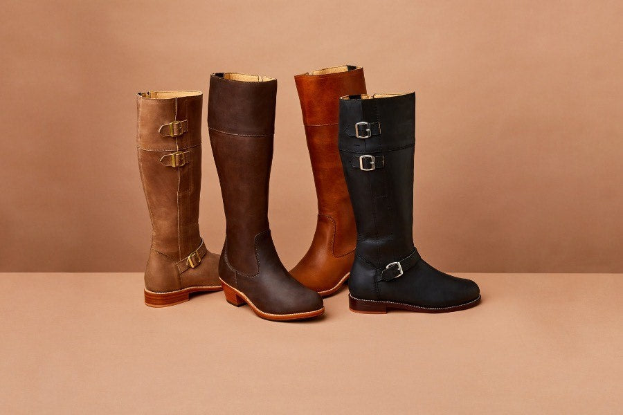 Wide and narrow calf boot measurement guide — Adelante handcrafted tall boots in 9 calf widths