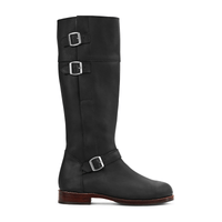 The Reina in Black ~ Standard/Narrow ~ Wide Calf 51cm