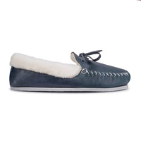 The Women's Cozy Moccasin in Denim Blue - (av)