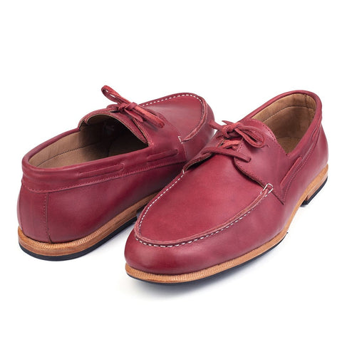 men's comfortable leather boat shoes