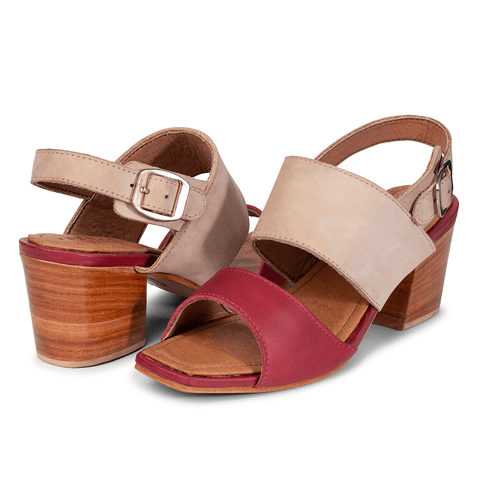 Handcrafted Leather Block Heel Sandals | The Serena – Adelante Made-To ...