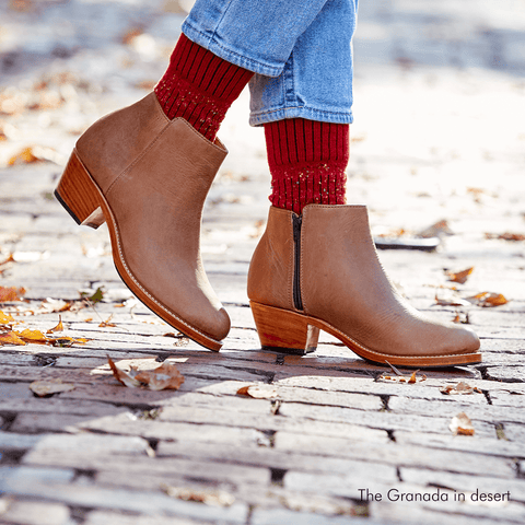 Comfortable Women's Leather Ankle Boots | The Granada – Adelante Made ...