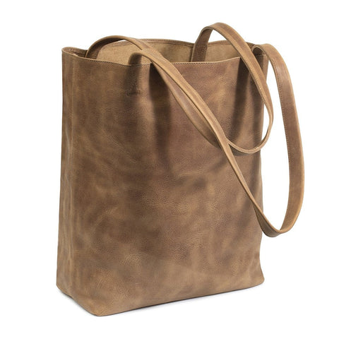 handmade leather tote bag